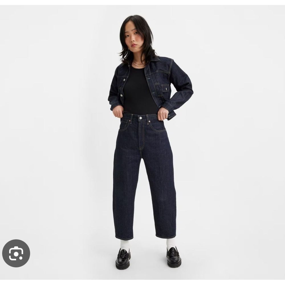 levi’s made in japan barrel dark wash